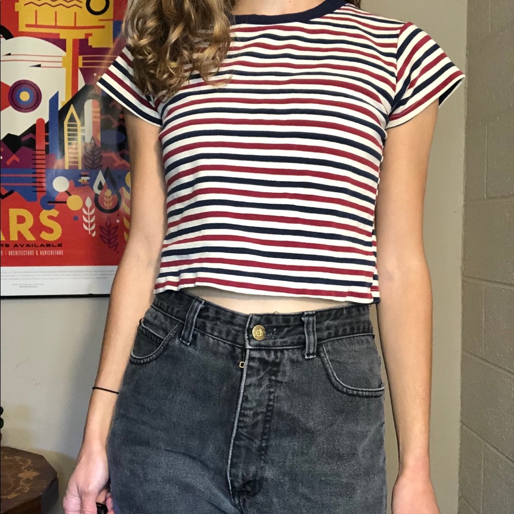Brandy Melville Striped Crop Top